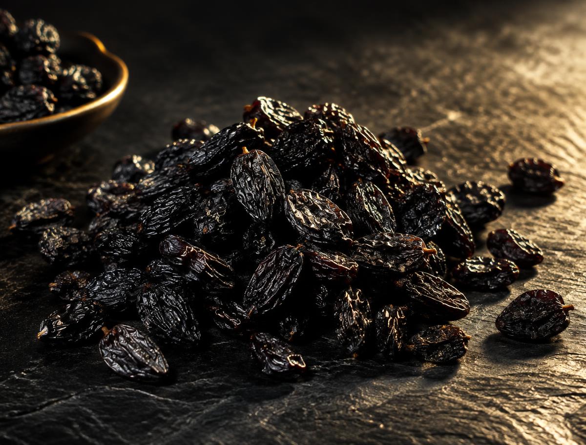 Finished naturally dried Afghan raisins